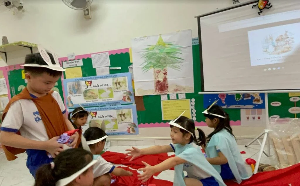 Children bring Peter Rabbit to life in an Acts of Life story-drama session